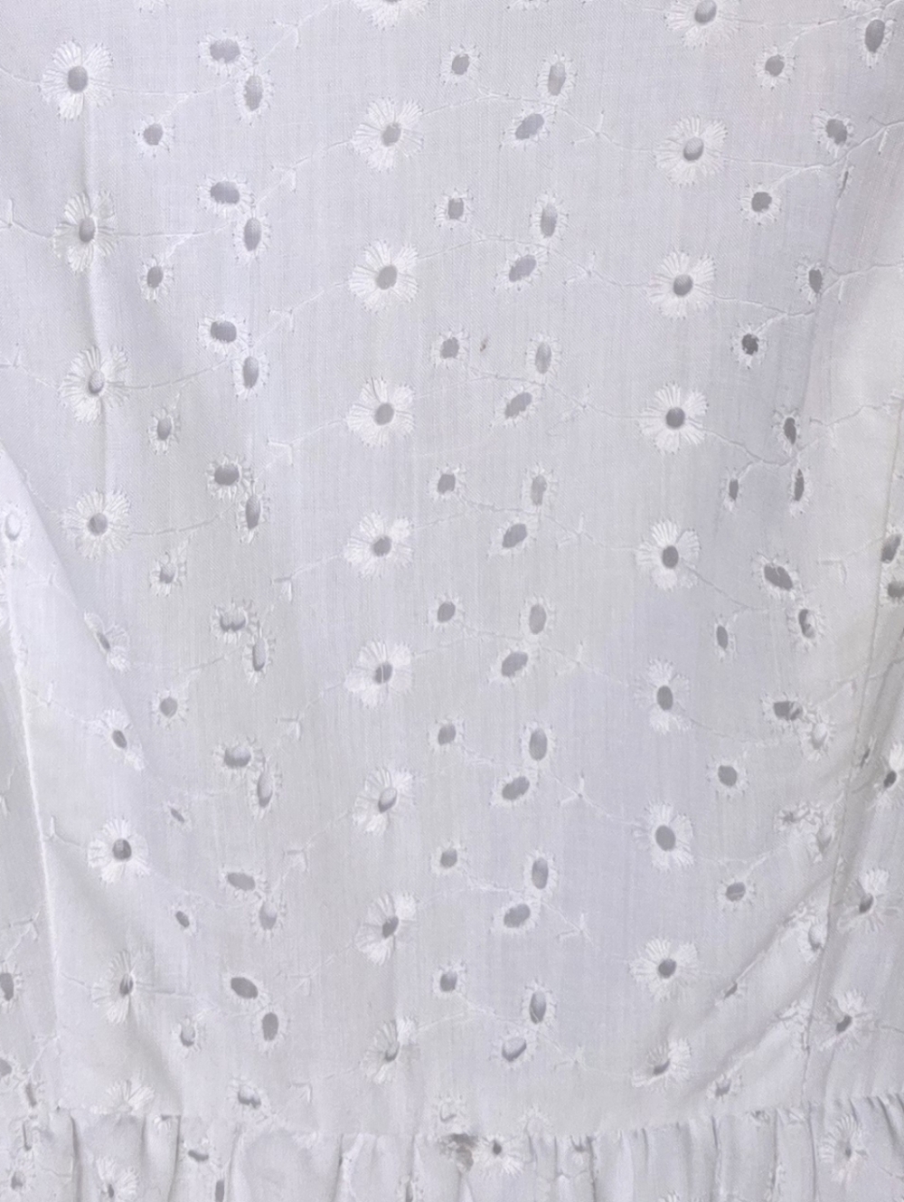 Vintage Lanz Original White Eyelet Midi Dress Cottagecore Bridal - Small - NWOT! - Picture 5 of 11